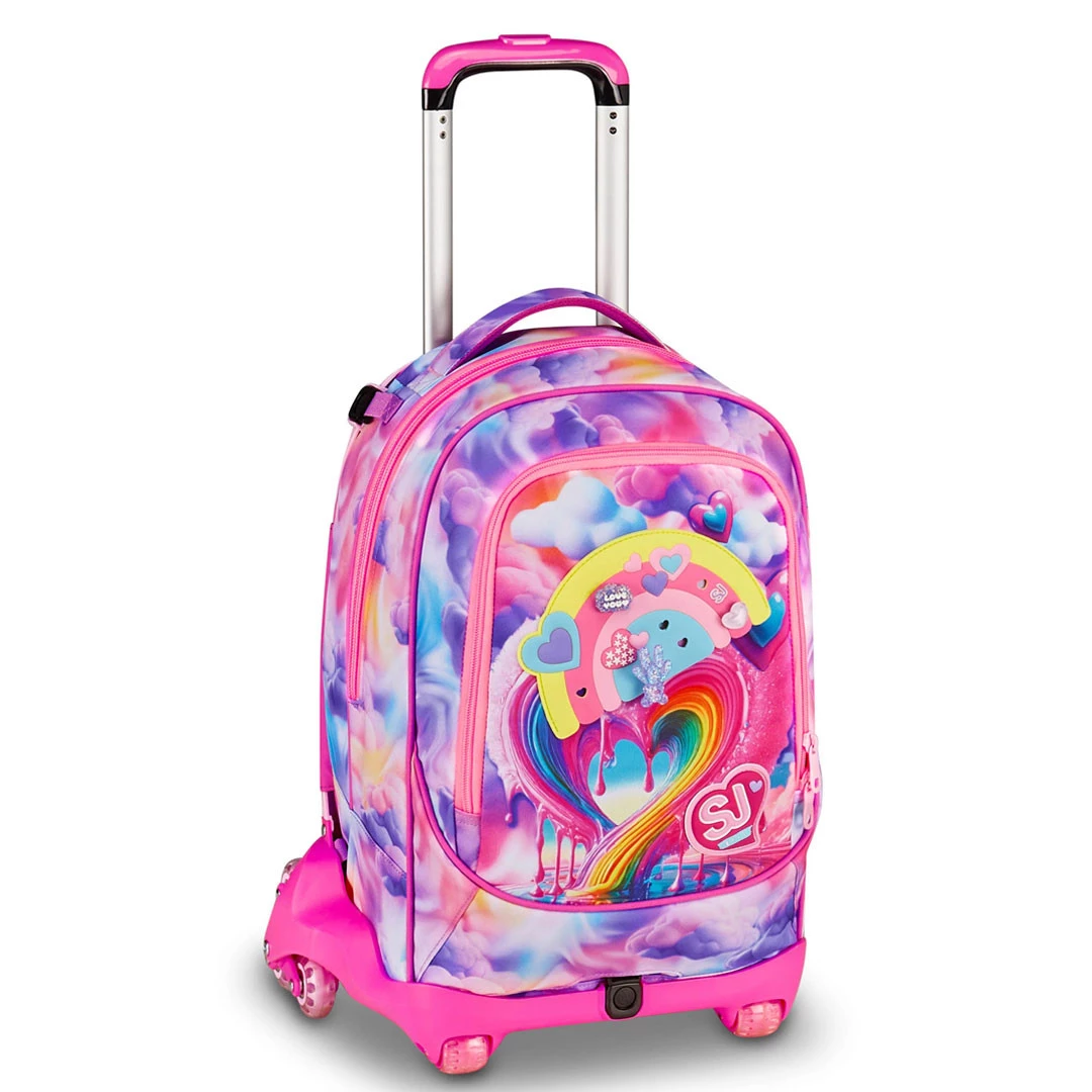 Trolley 8 Ruote Seven Sj Gang Joyful Pins Girl Scuola Elementare