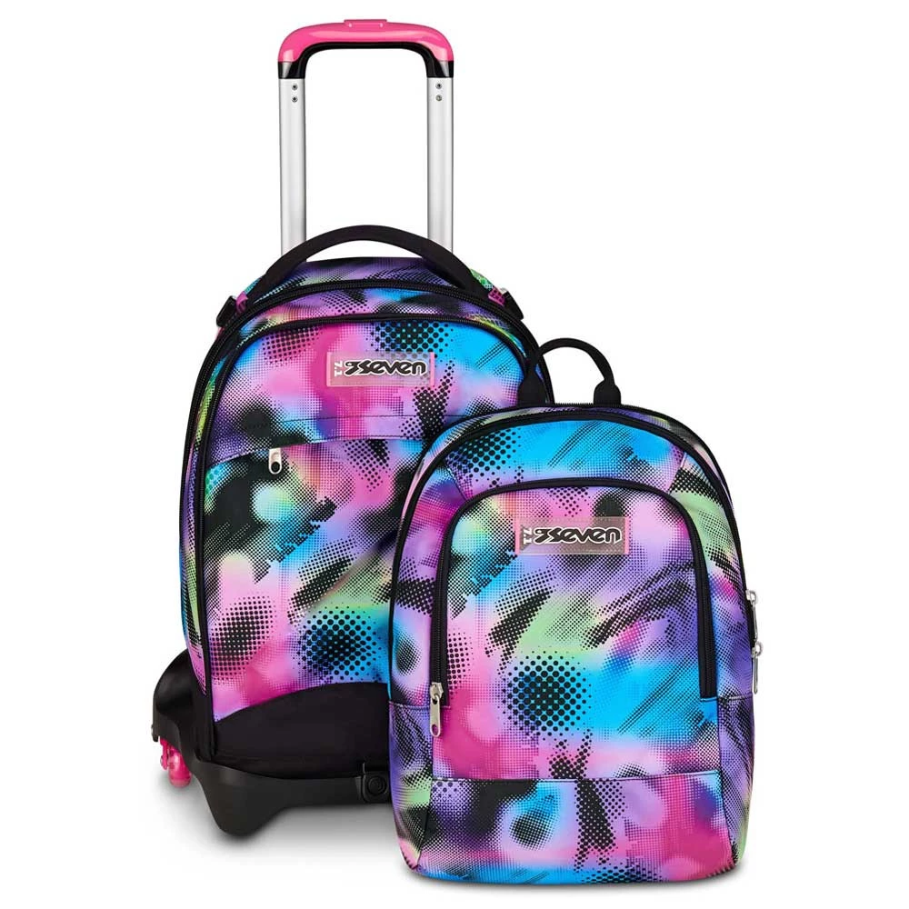 Trolley Seven 3 Ruote Write Down Girl 36lt Zaino Scuola Sganciabile