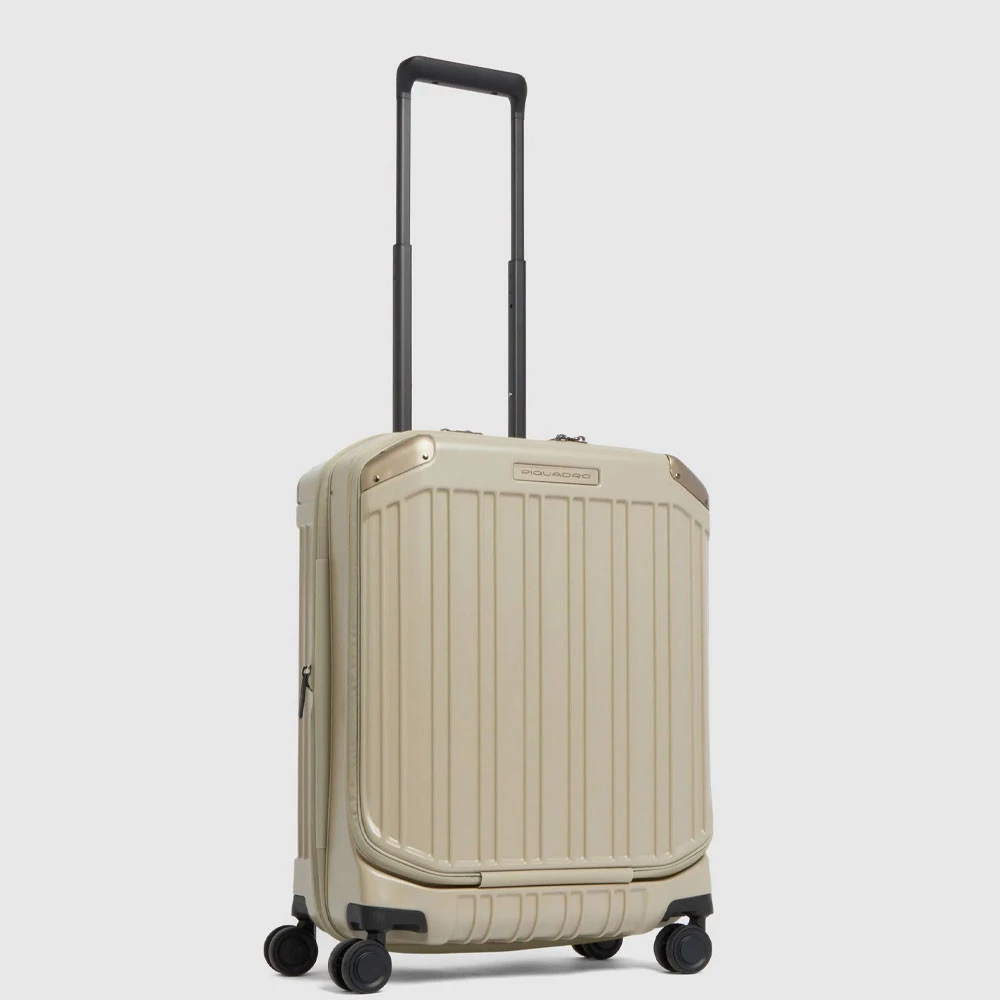 Trolley Rigido da Cabina Porta Pc Piquadro 47lt Beige Opaco BV7245PQL