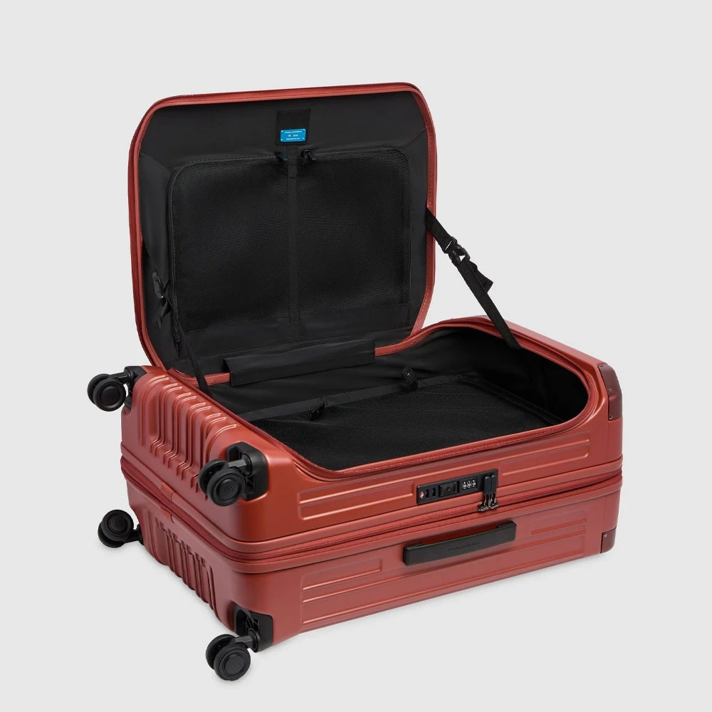 Trolley Rigido da Cabina Porta Pc Piquadro 100lt Cuoio Opaco BV7246PQL