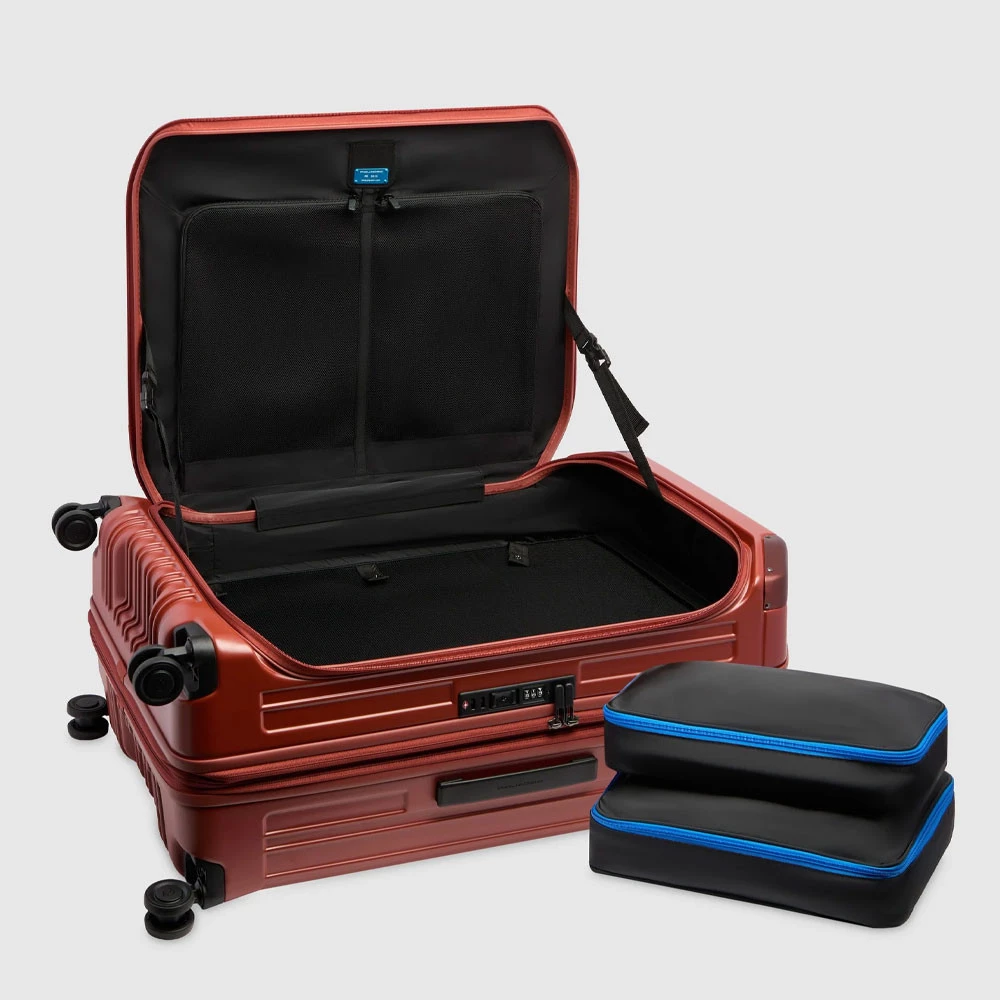 Trolley Grande Rigido 4 Ruote Piquadro Cuoio Opaco BV7247PQL