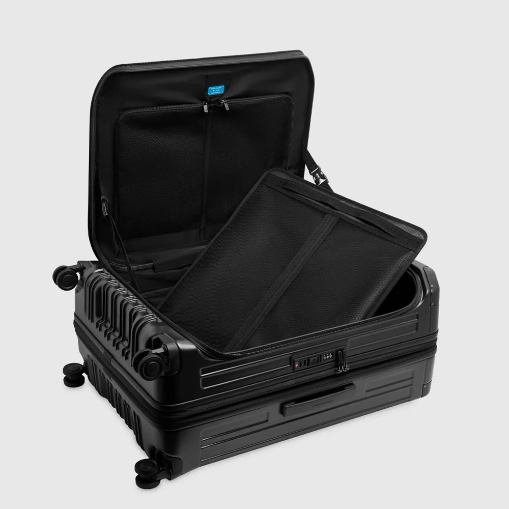 Trolley Grande Rigido 4 Ruote Piquadro Nero Opaco BV7247PQL