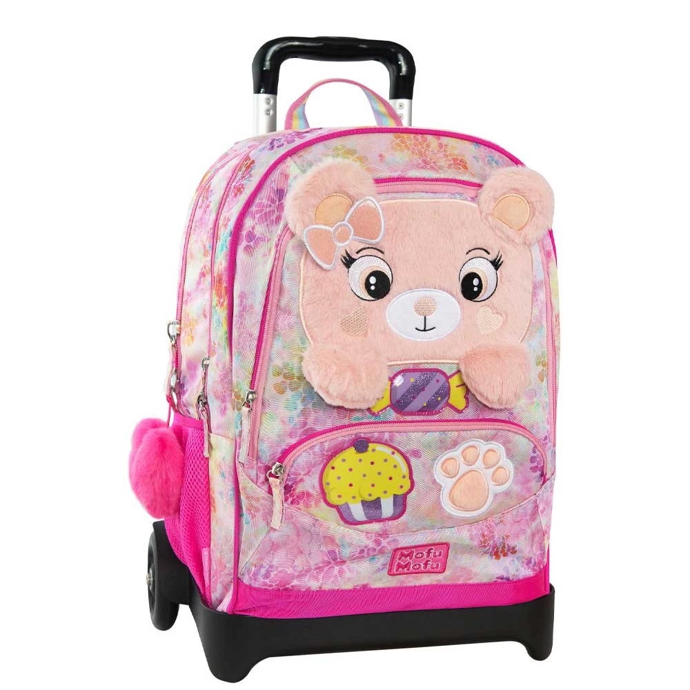 Trolley Mofu Mofu Orso Zaino Sganciabile 31lt Scuola Elementare