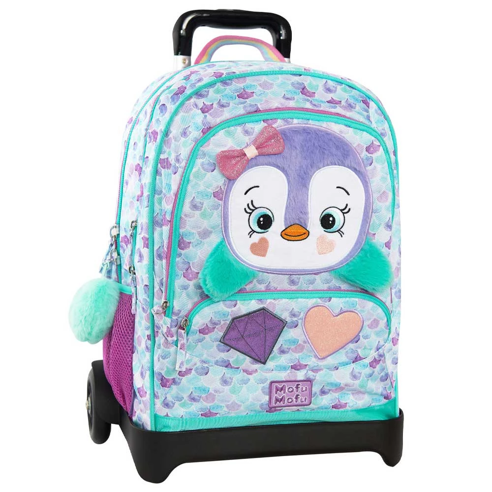 Trolley Mofu Mofu Pinguino Zaino Sganciabile 31lt Scuola Elementare