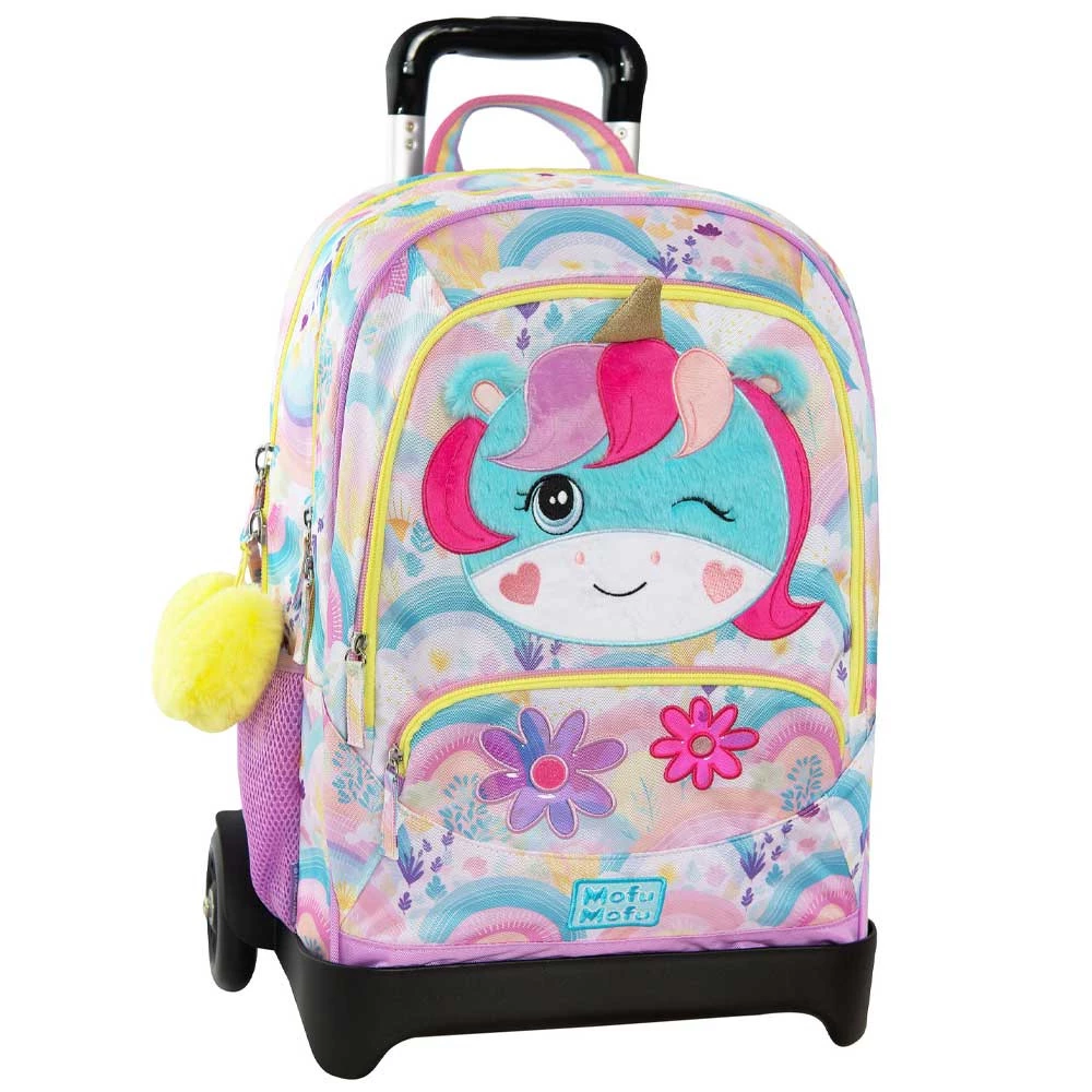 Trolley Mofu Mofu Unicorno Zaino Sganciabile 31lt Scuola Elementare