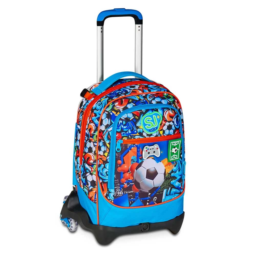 Trolley Seven Sj Gang 3 Ruote Tinypatch Boy Zaino Sganciabile 33lt Elementari