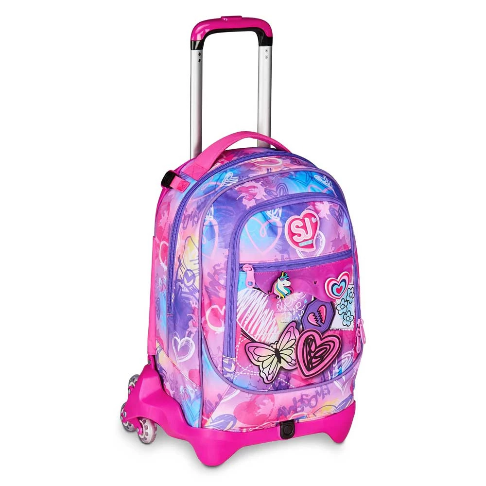 Trolley Seven Sj Gang 3 Ruote Tinypatch Girl Zaino Sganciabile 33lt Elementari
