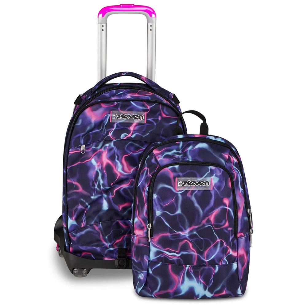 Trolley 8 Ruote Seven New Detach Electricvibe Girl 43lt con Zainetto