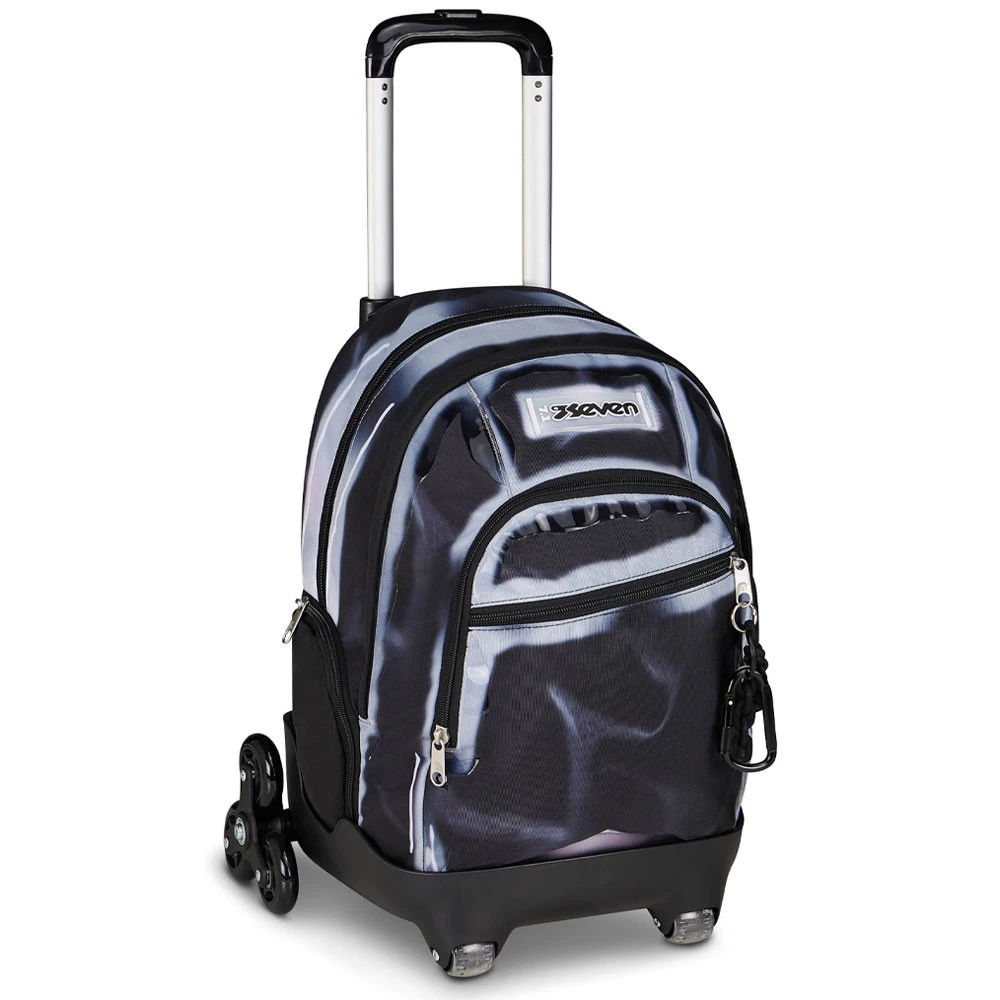 Trolley 8 Ruote Seven Comby Shadows of Color Grigio Zaino Dual Sganciabile 31lt