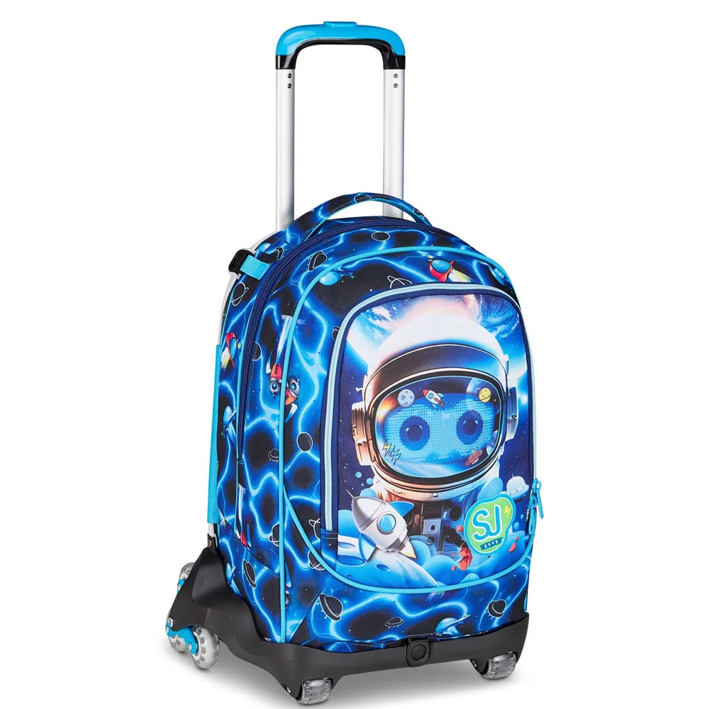 Trolley 8 Ruote Seven Sj Gang Space Led Boy Zaino 34lt