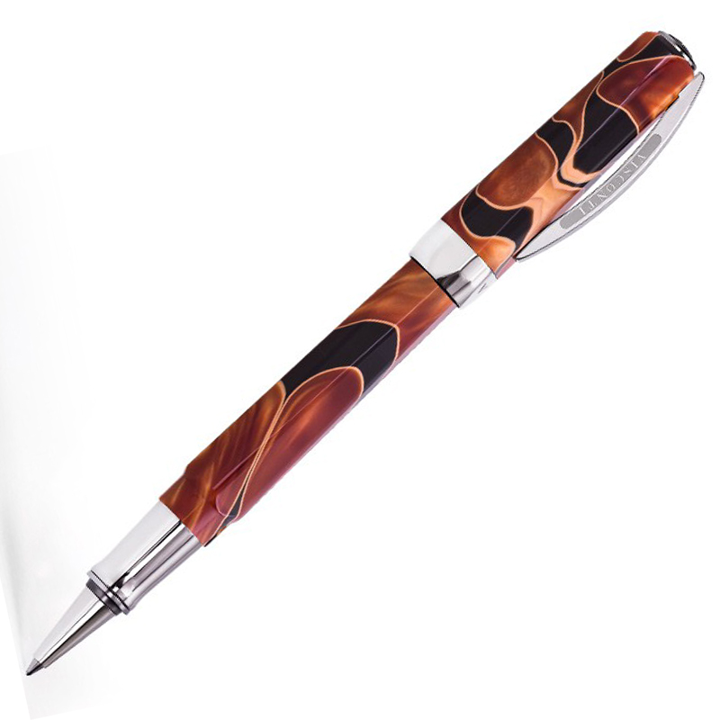 Penna regalo Visconti Opera Vertigo arancione nera lema san miniato regali