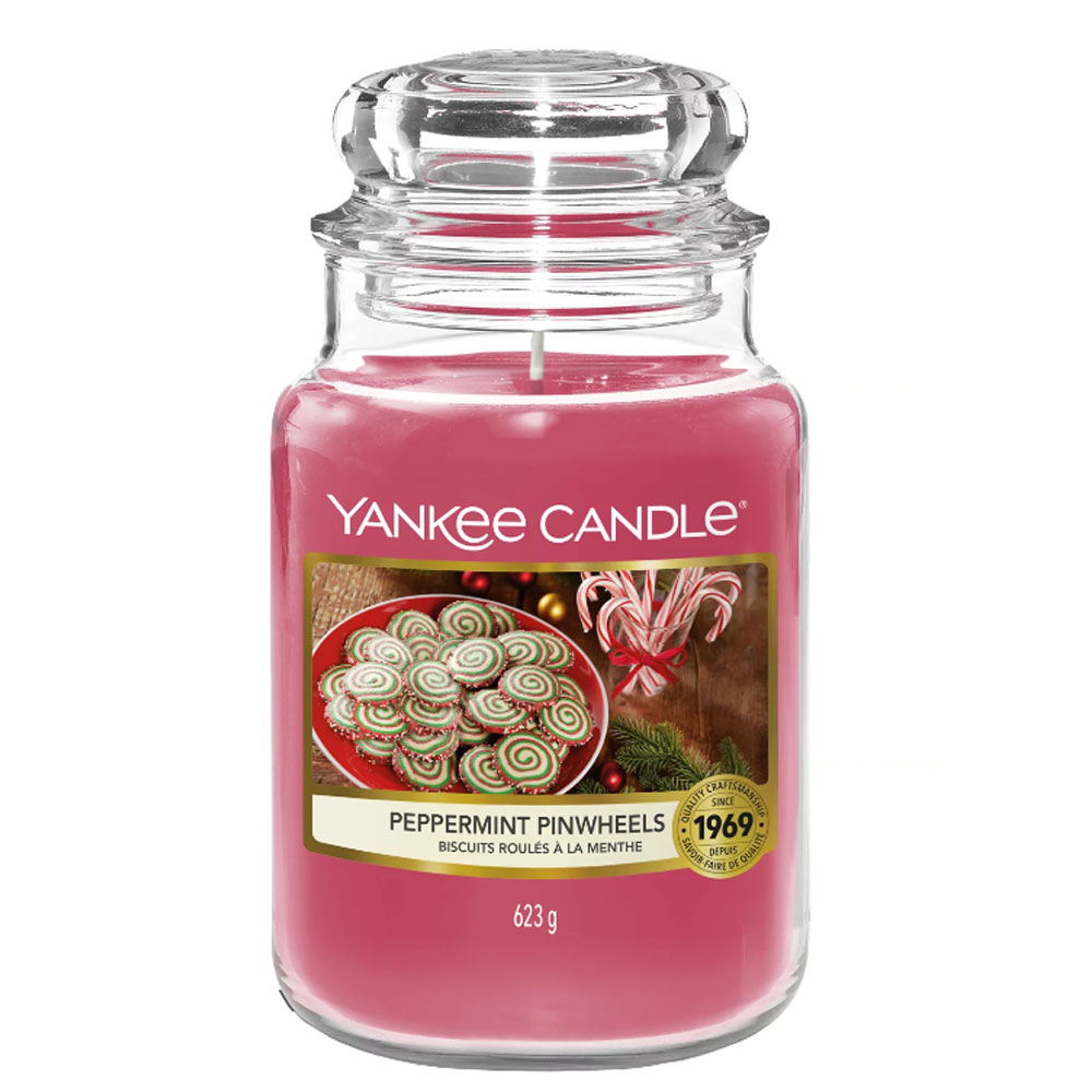 Candela Profumata Yankee Candle Peppermint Pinwheels Giara Grande