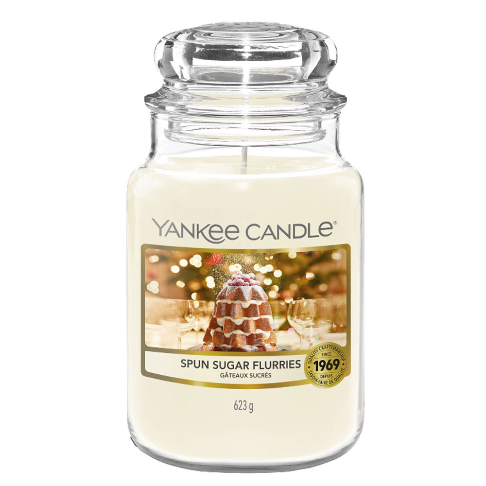 Candela Profumata Yankee Candle Spun Sugar Flurries Giara Grande
