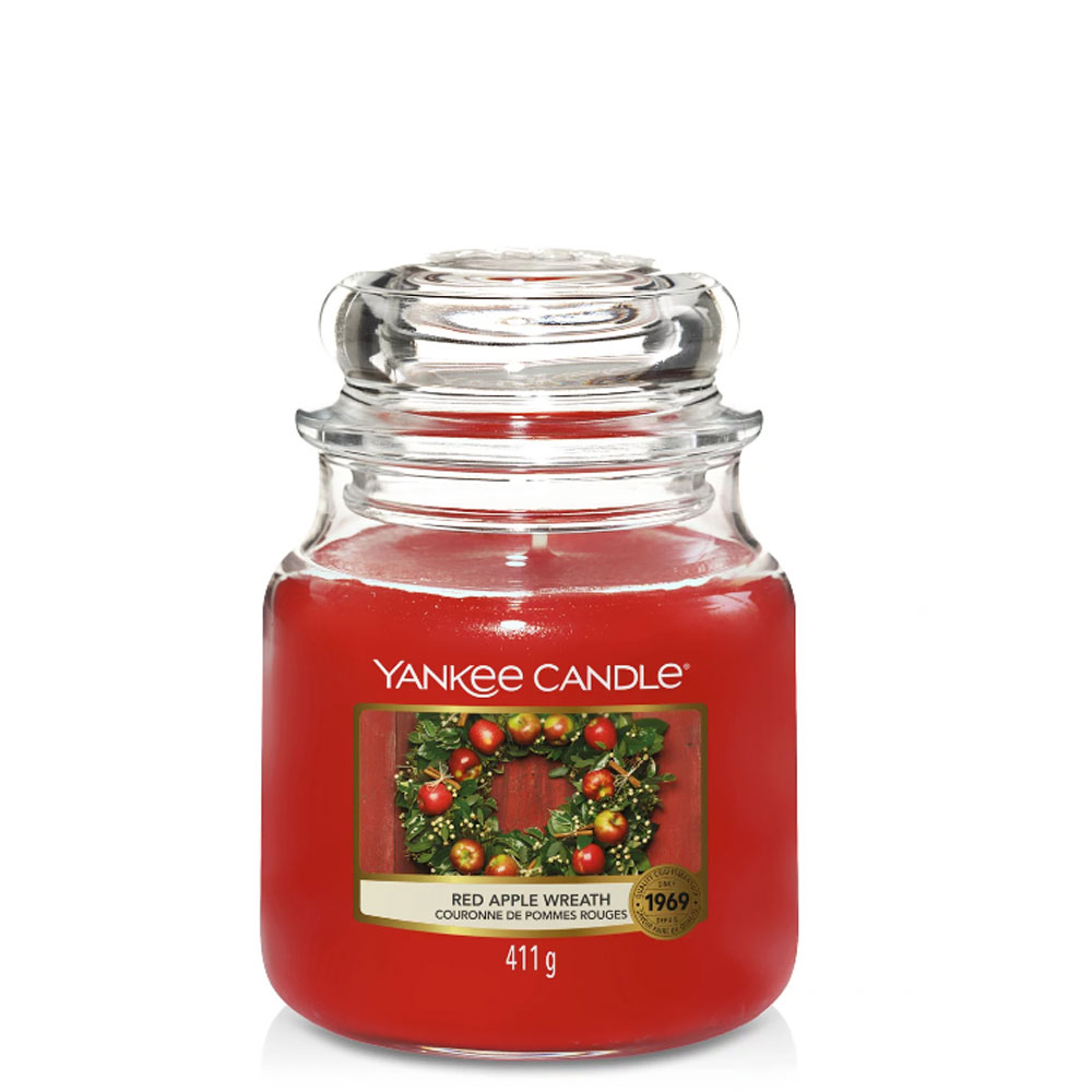 Candela Profumata Yankee Candle Red Apple Wreath Giara Media