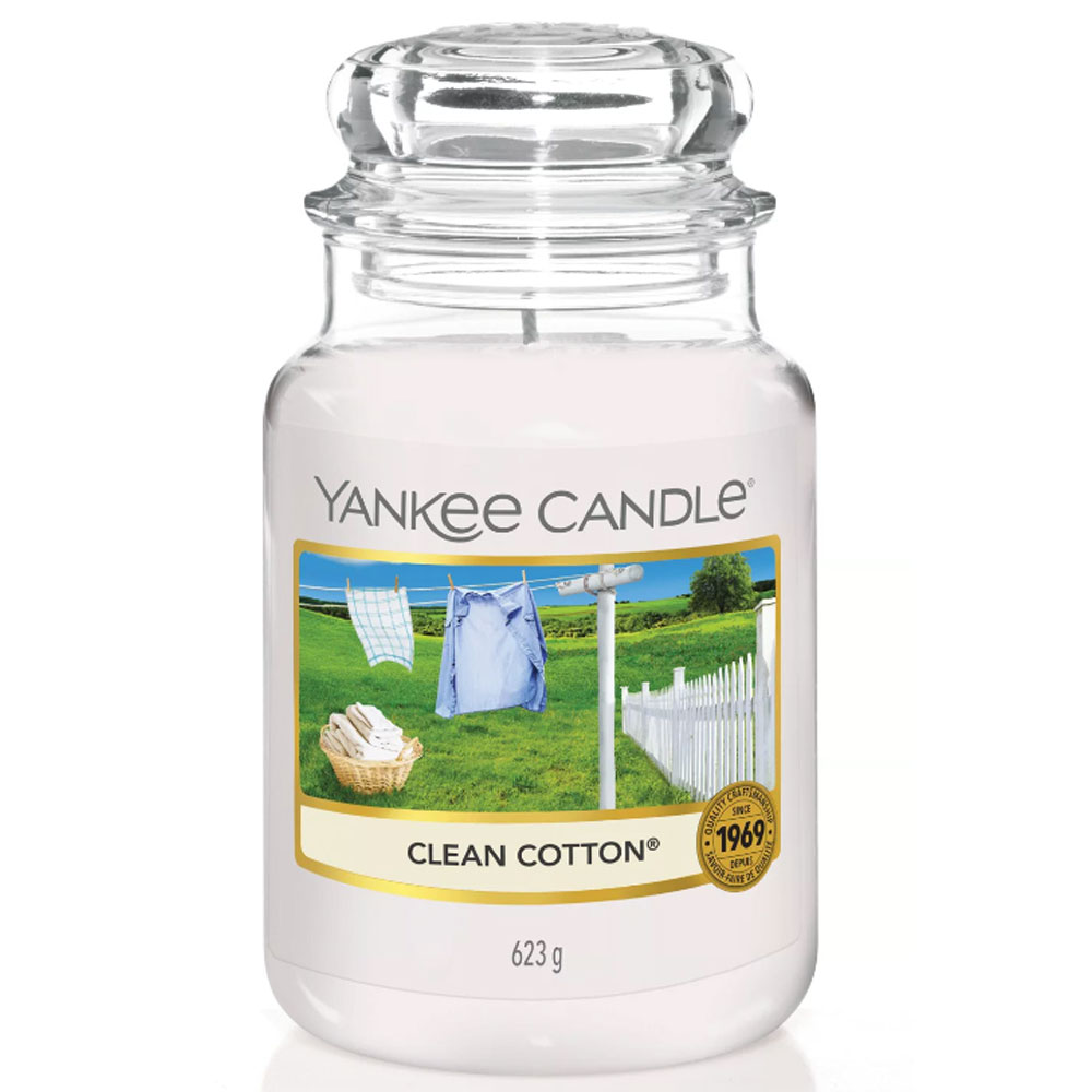 Candela Profumata Yankee Candle Clean Cotton Giara Grande | Lema