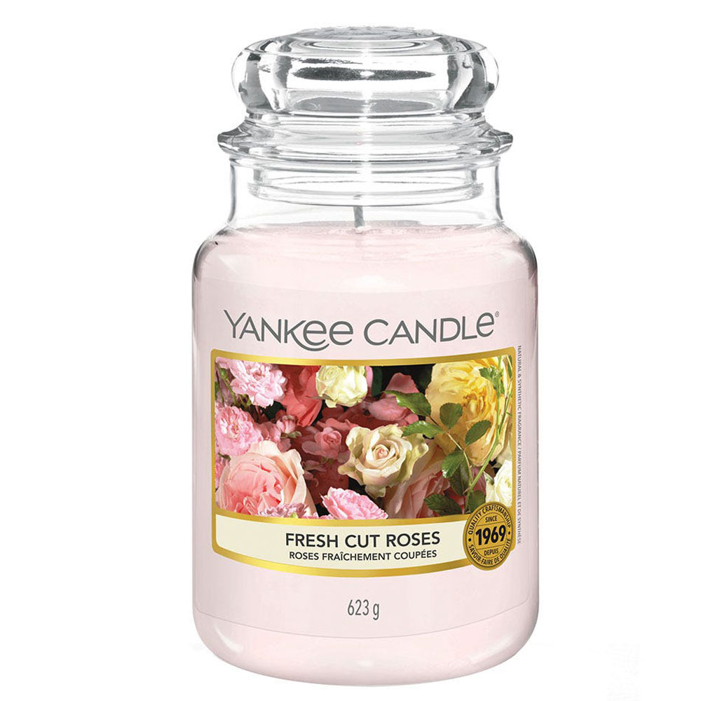 Candela Profumata Yankee Candle Fresh Cut Roses Giara Grande | Lema