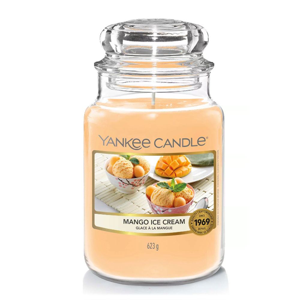 Candela Profumata Yankee Candle Mango Ice Cream Giara Grande | Lema Candele