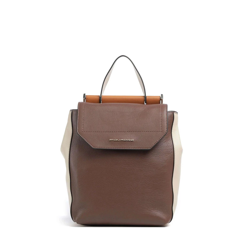 Zainetto Donna Piquadro Pelle Marrone-Beige CA6780W92