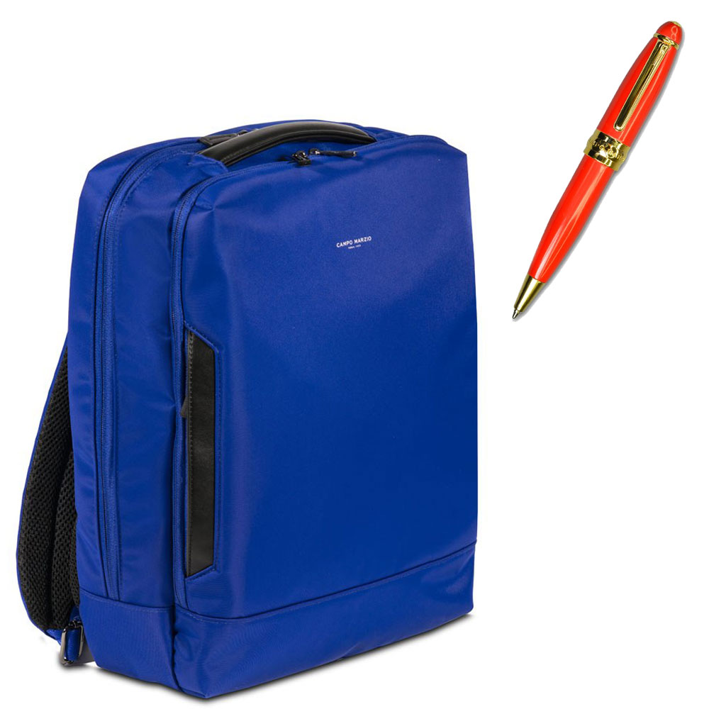 Zaino Borsa Porta PC 15" Campo Marzio Blu Mirtillo Penna Omaggio | Lema