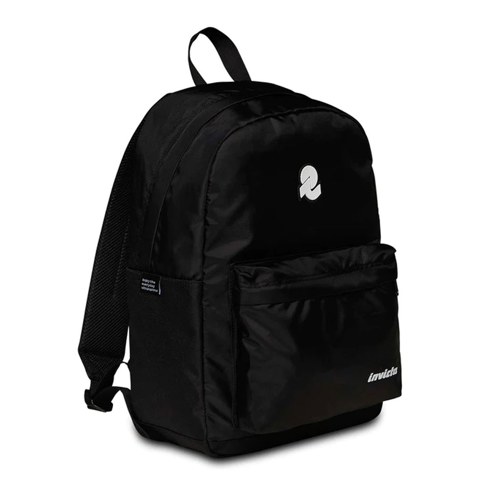 Zaino Invicta Nero Carlson Plain Jet Black Singolo Scomparto 27lt