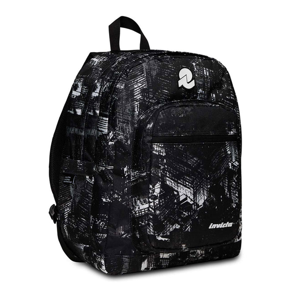 Zaino Invicta Jelek Fantasy City Black Doppio Scomparto 38lt