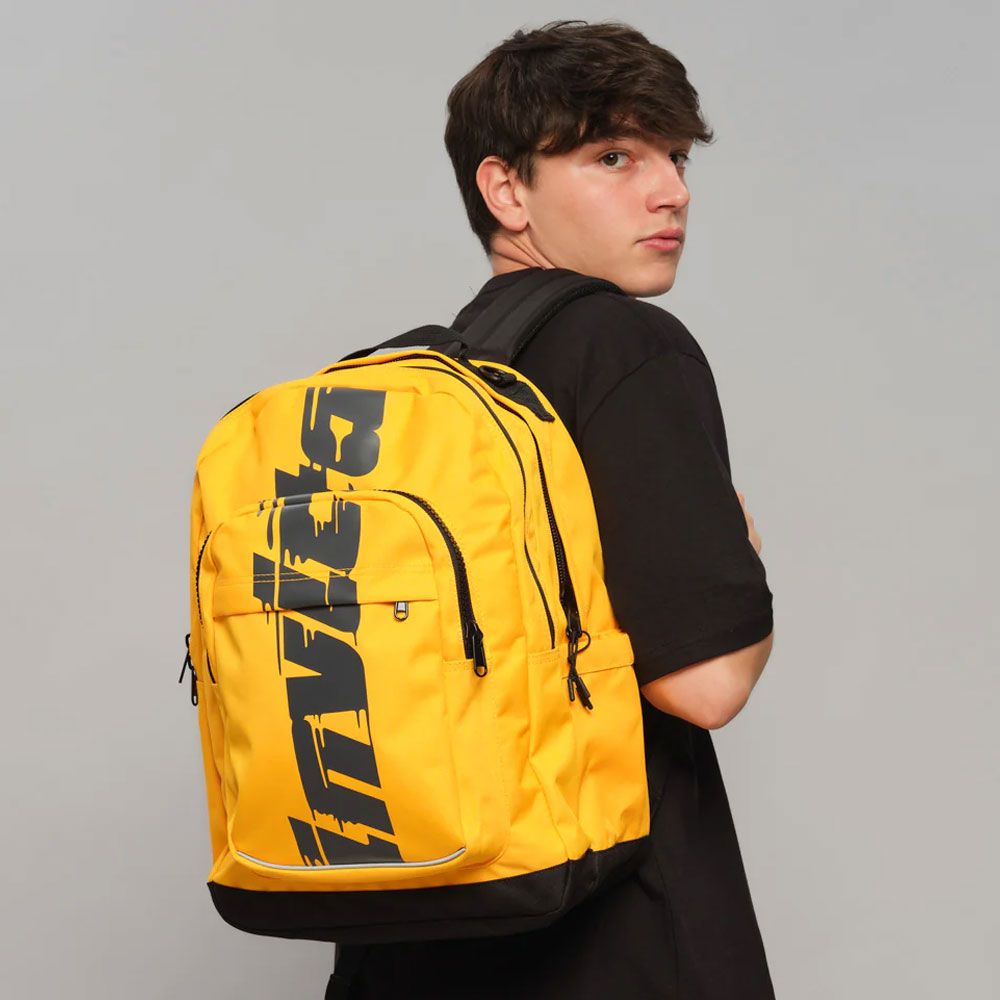 Zaino Invicta Jelek Logo Giallo Doppio Scomparto 38lt