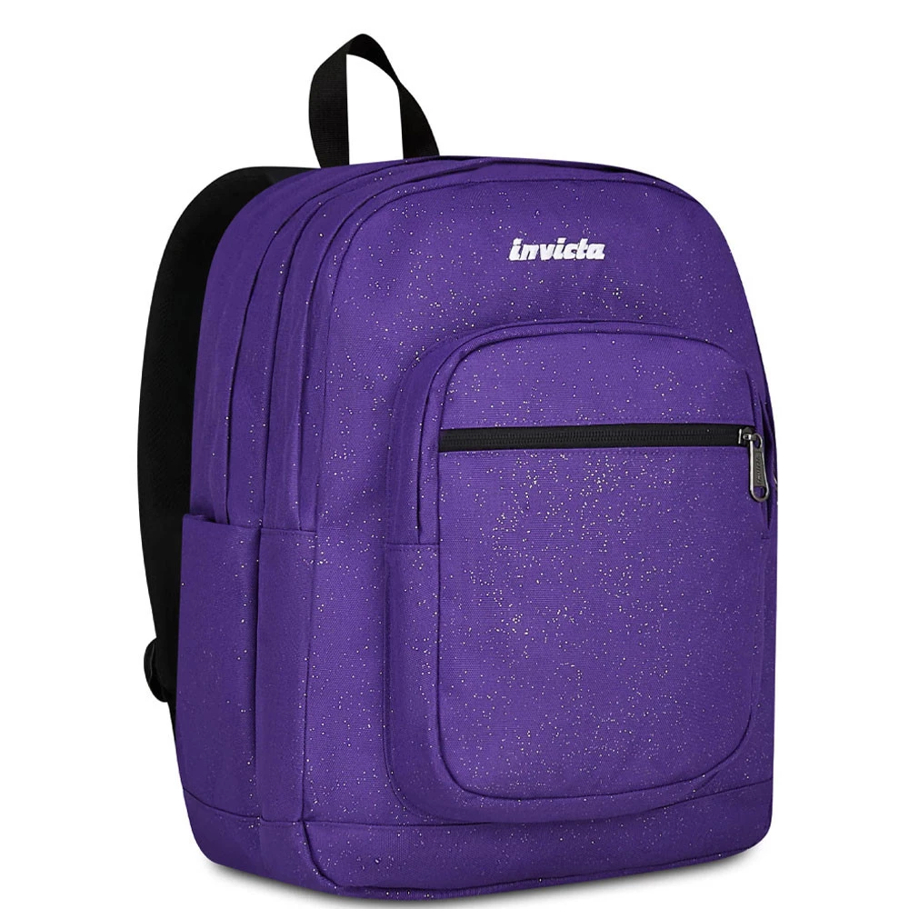 Zaino Jelek Invicta Shine Royal Purple Glitter Doppio Scomparto 34lt