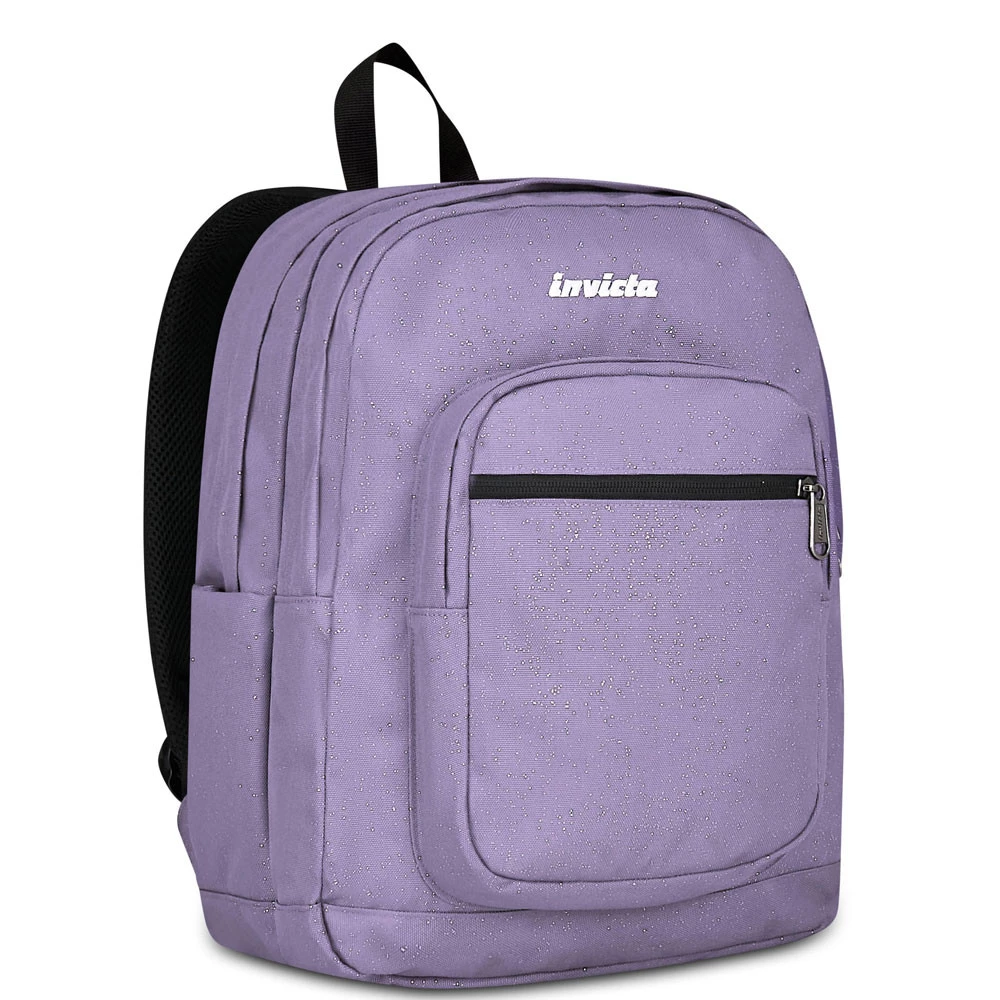 Zaino Jelek Invicta Shine Lilac Glitter Doppio Scomparto 34lt
