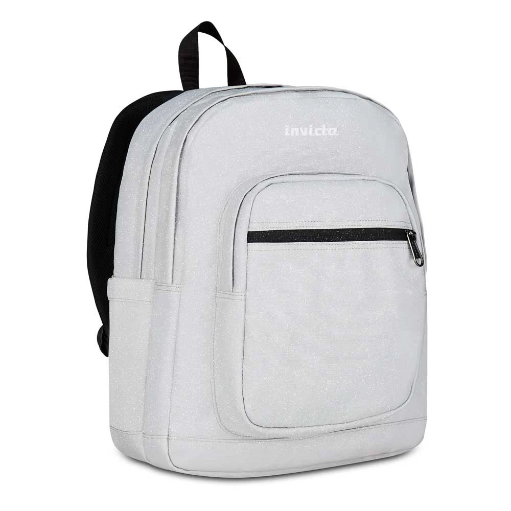Zaino Invicta Jelek Shine Argento Silver 34lt Doppio Scomparto