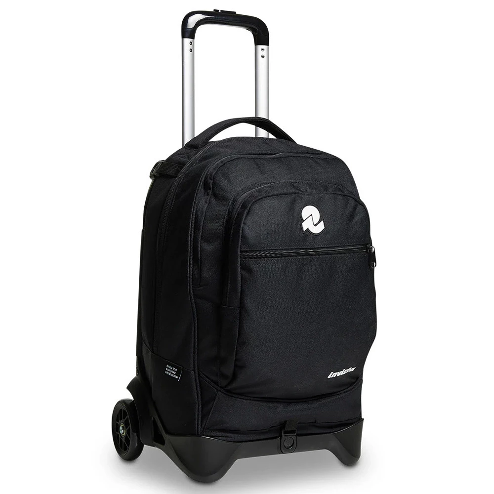 Trolley Invicta Plug Plain Jet Black Zaino Sganciabile 37lt