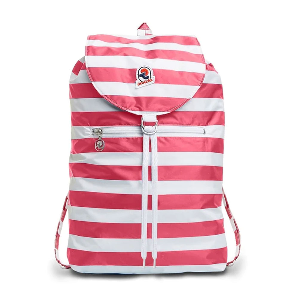 Zaino Invicta Vintage Mini Sac Rosa a Righe Ripiegabile 8lt