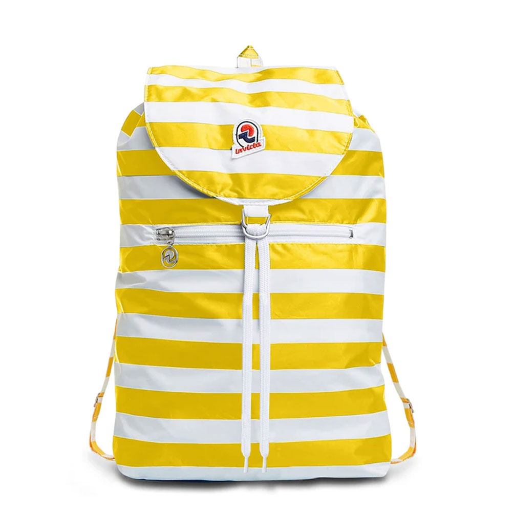 Zaino Invicta Vintage Mini Sac Giallo a Righe Ripiegabile 8lt