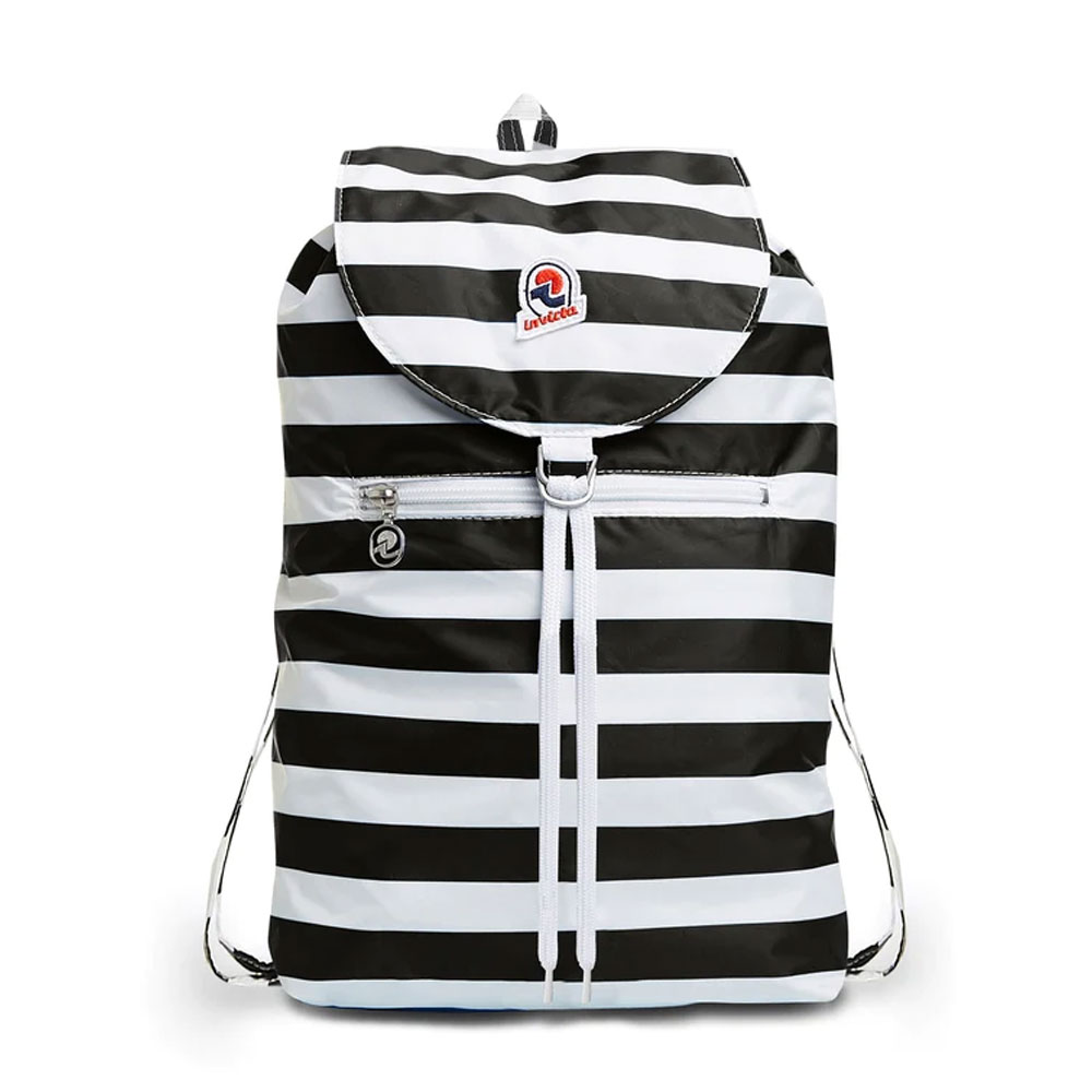 Zaino Invicta Vintage Mini Sac Nero a Righe Ripiegabile 8lt