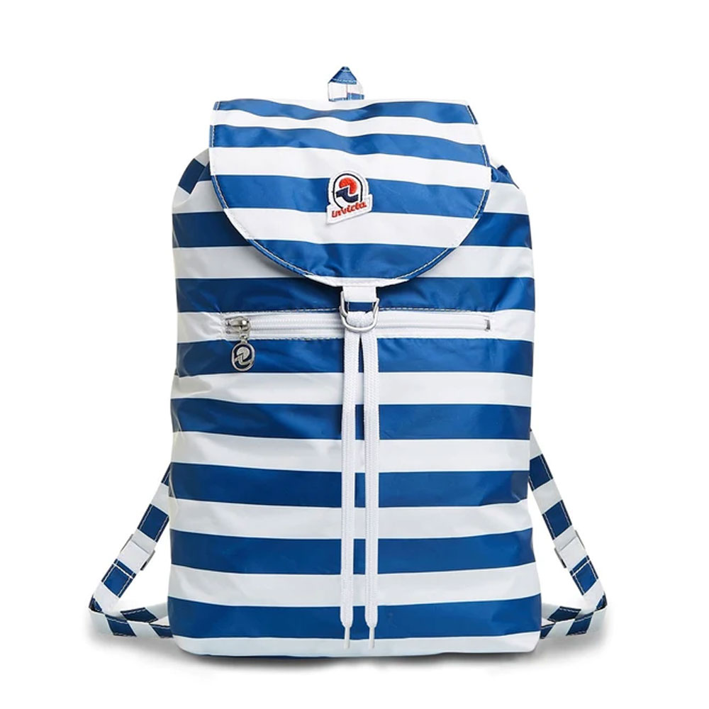Zaino Invicta Vintage Mini Sac Turchese a Righe Ripiegabile 8lt