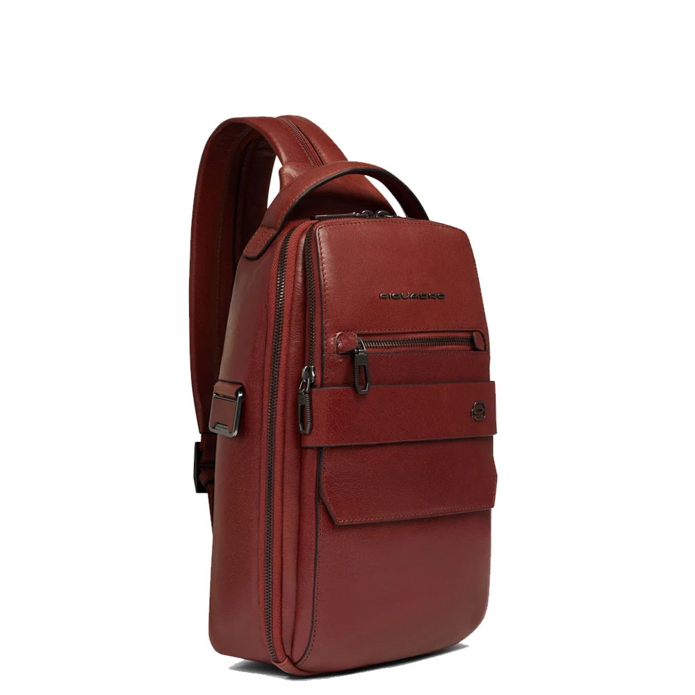 Zaino Monospalla Uomo Piquadro Solm Cuoio CA7028S141