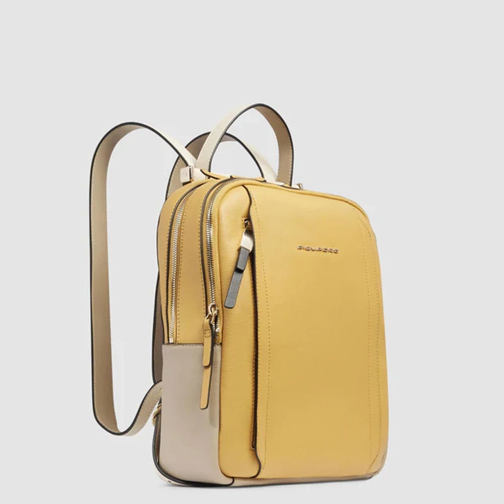 Zaino Donna in Pelle Piquadro Giallo Beige CA5566W92