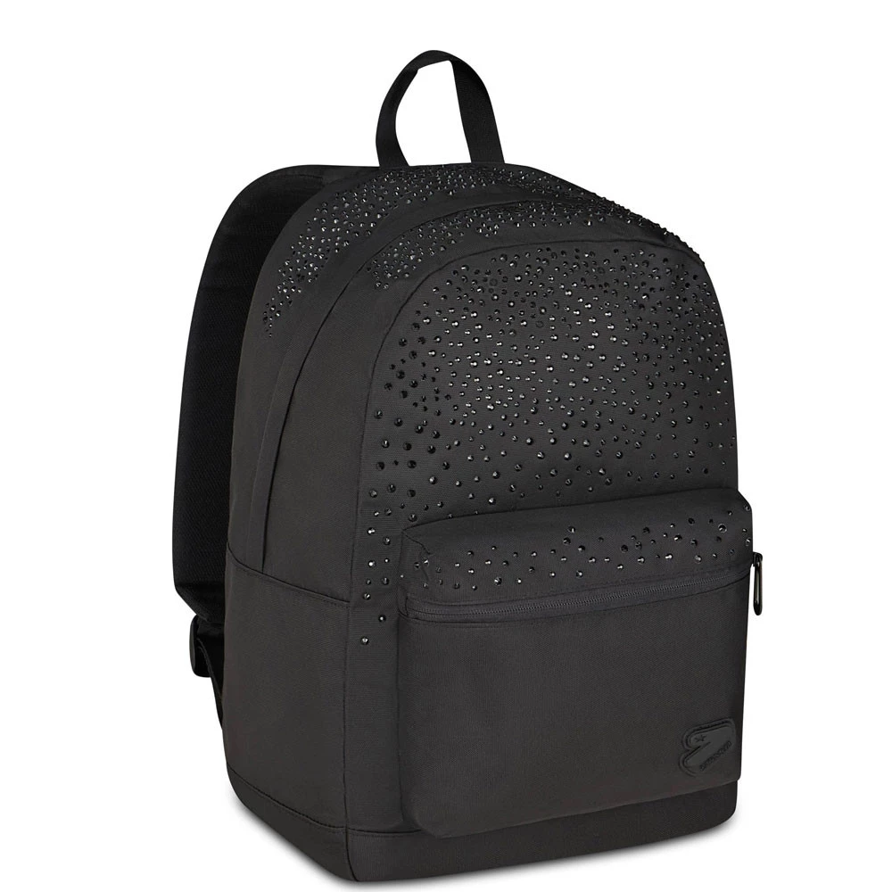 Zaino Scuola Seven Americano Glitzycute Nero 26,5lt Mono Scomparto