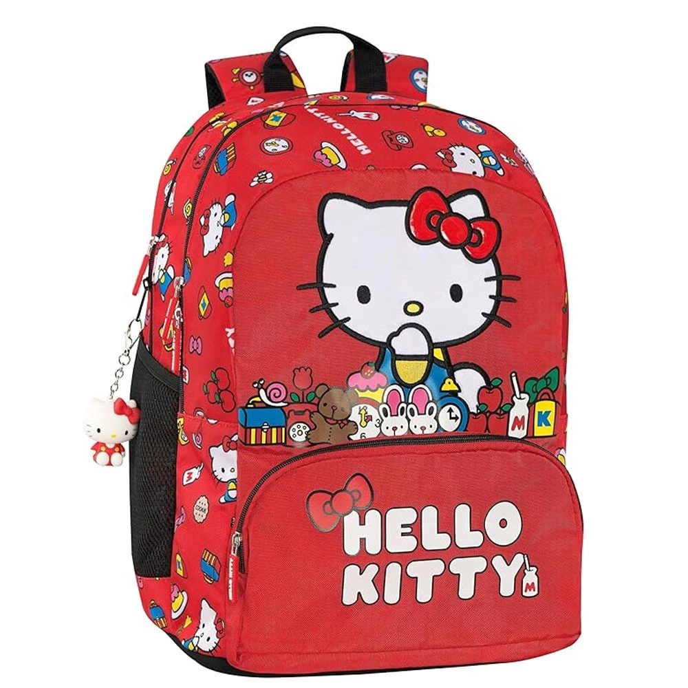 Zaino Scuola Estensibile Hello Kitty Red