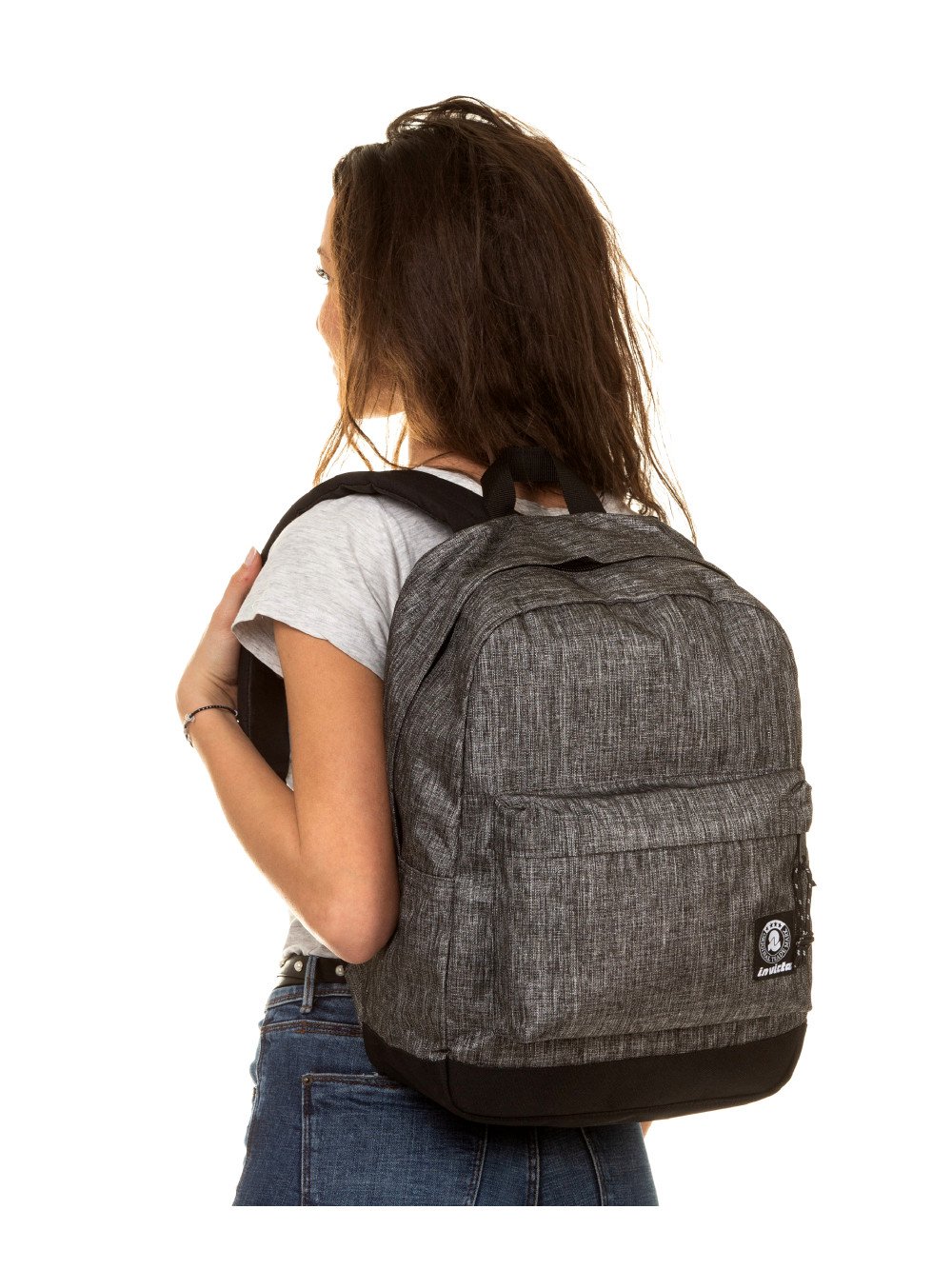 Zaino Carlson Invicta 206001917 grigio melange porta computer lema cartoleria online indossato ragazza
