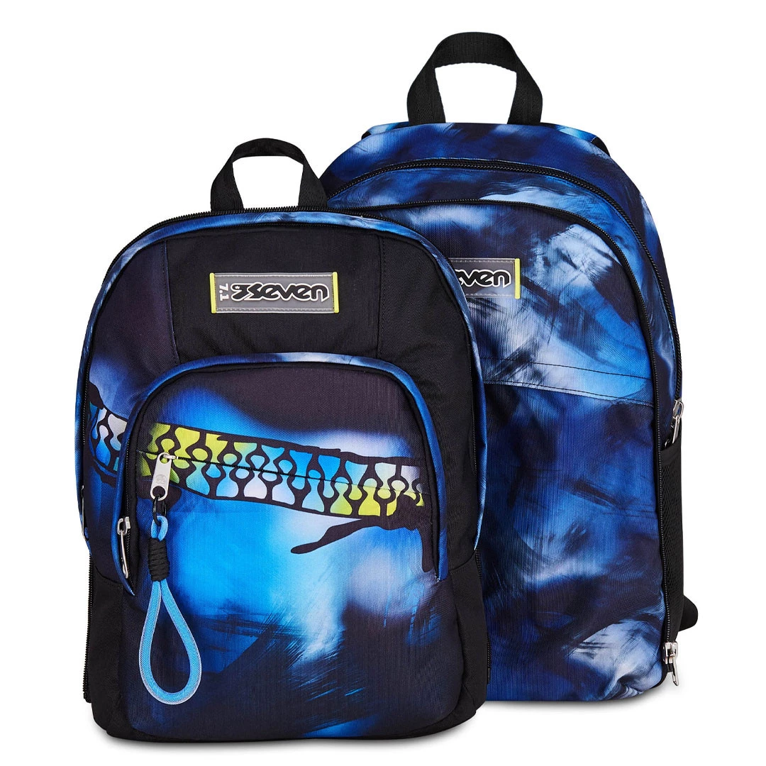 Zaino Scuola Seven Dual Detach Blu Fusion Boy 32lt
