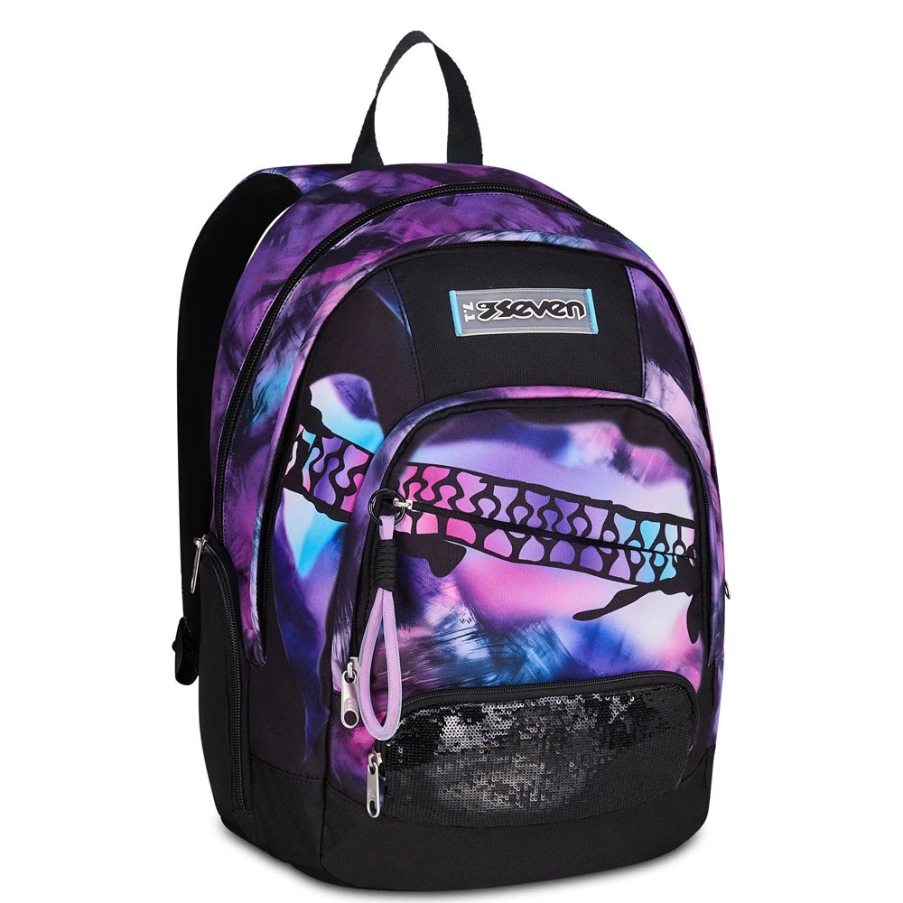 Zaino Scuola Seven Dual Pink Fusion Doppio Scomparto 32lt