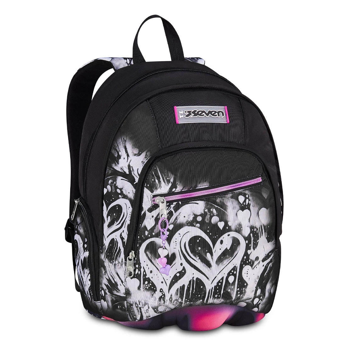 Zaino Scuola Seven Dual Plumpy Line Girl Doppio Scomparto 32lt