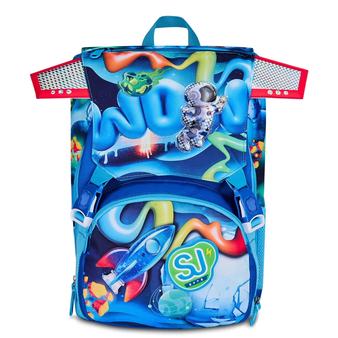 Zaino Estendibile Seven Sj Gang Space Ride Bambino Scuola Elementare 24lt