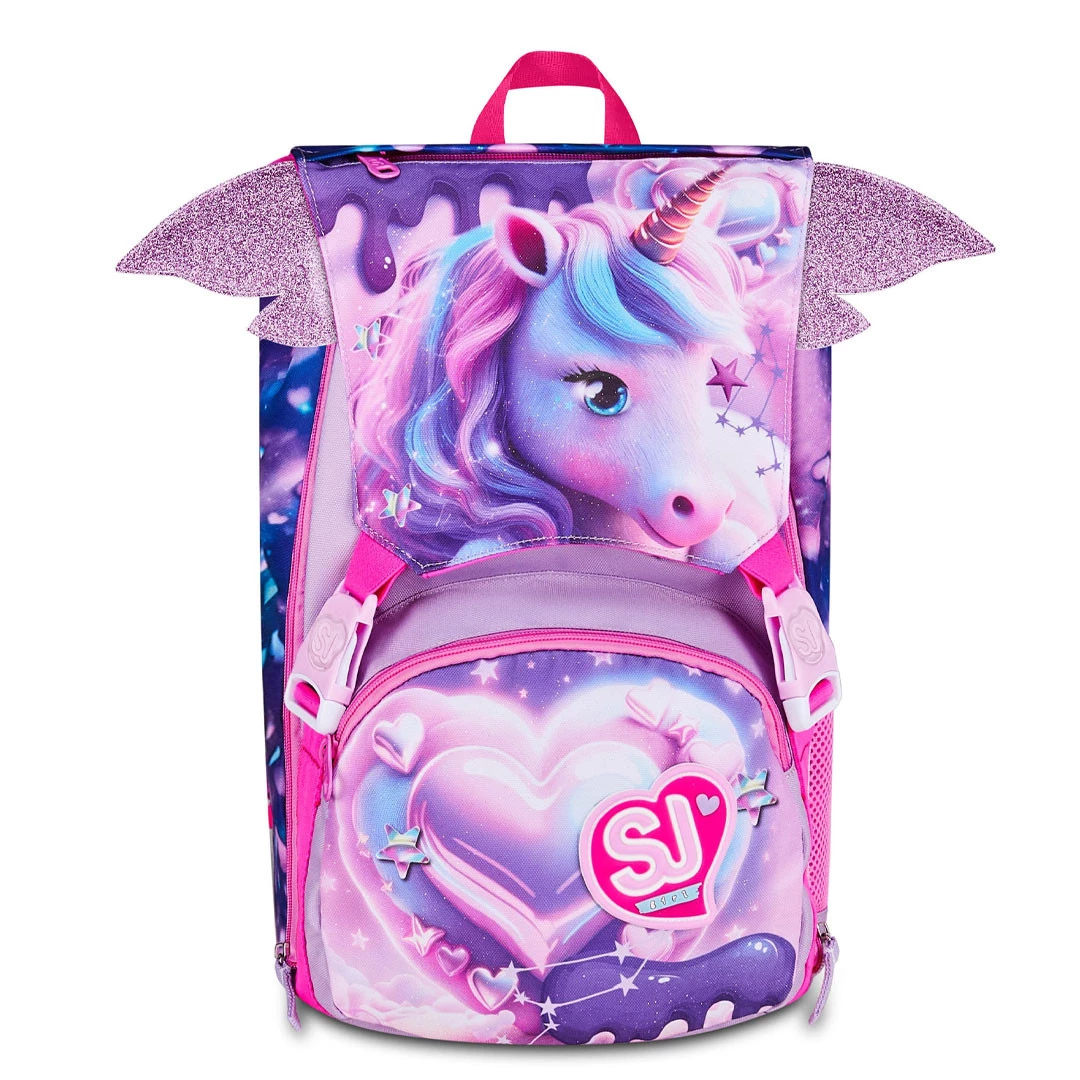 Zaino Estendibile Seven Sj Gang Pixie Unicorn Bambina Scuola Elementare 24lt