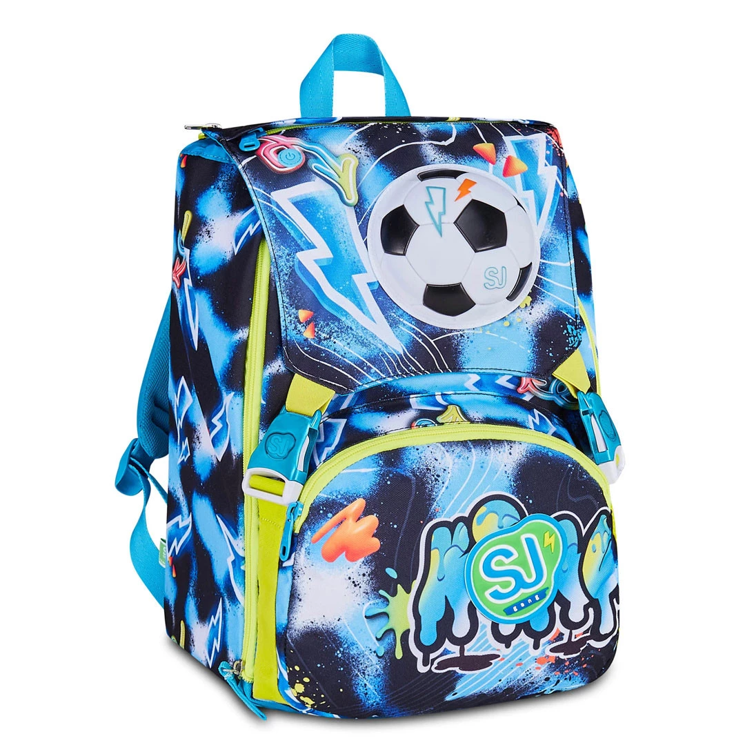 Zaino Estendibile Seven Sj Gang Glowgame Bambino Scuola Elementare 24lt