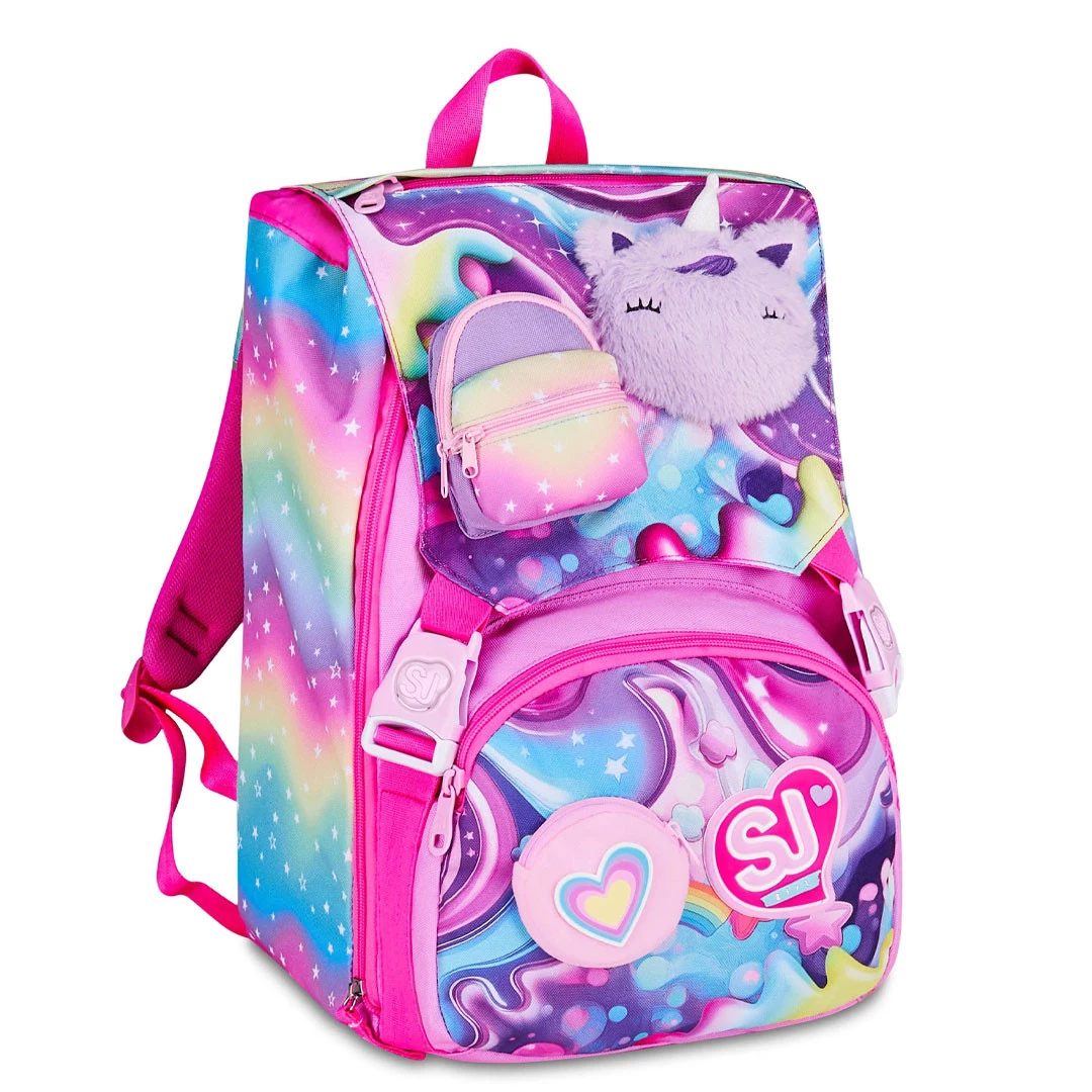 Zaino Estendibile Seven Sj Gang Soft Pouch Girl Scuola Elementare 24lt