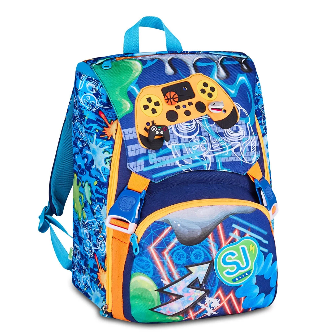 Zaino Estendibile Seven Sj Gang Joyful Pins Boy Scuola Elementare 24lt