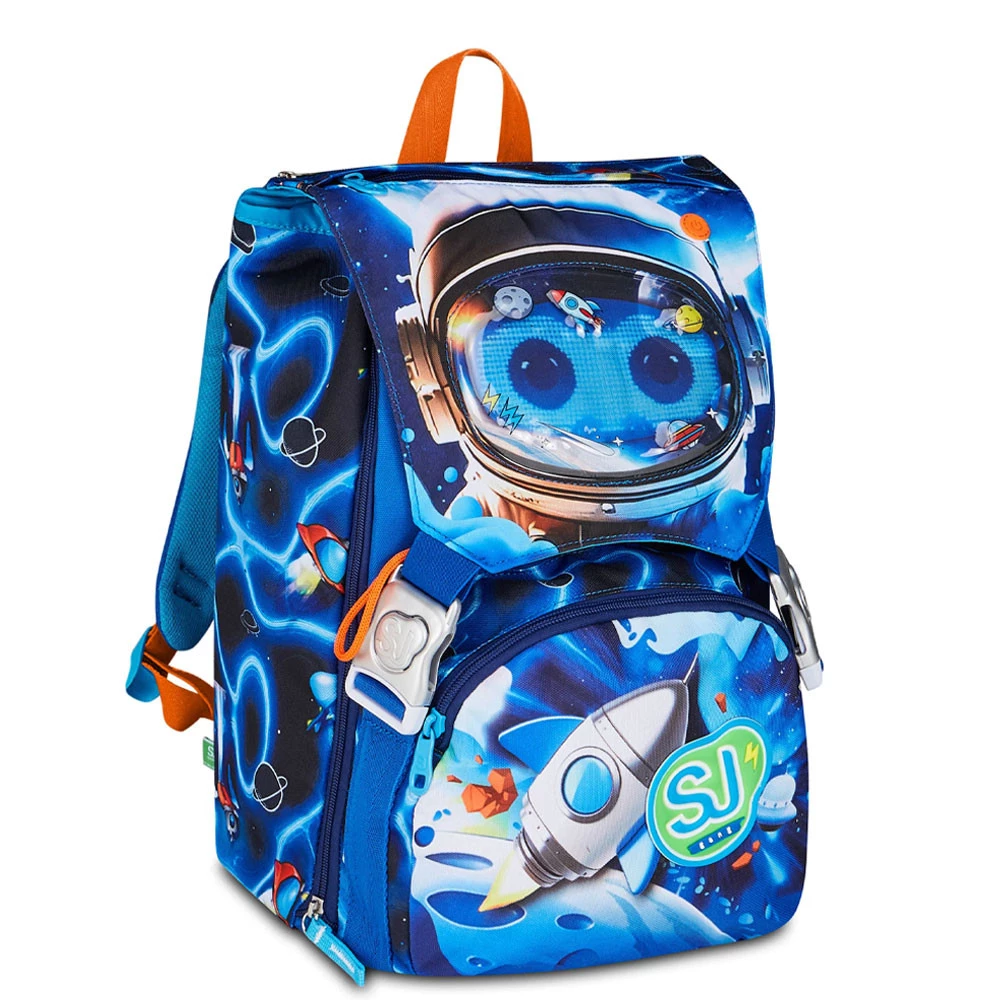 Zaino Estendibile Seven Sj Gang Space Led Bambino Scuola Elementare 24lt