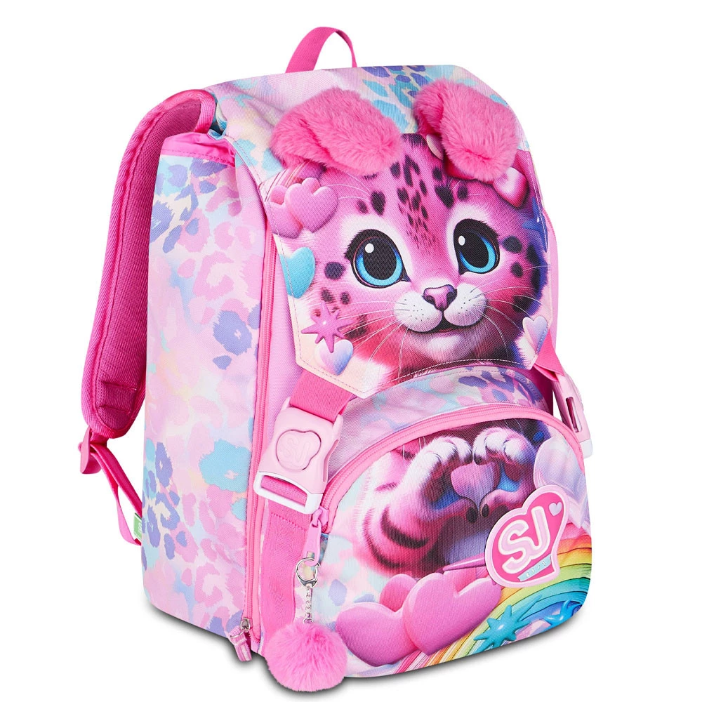 Zaino Estendibile Seven Sj Gang Heart Buddy Bambina Scuola Elementare 24lt