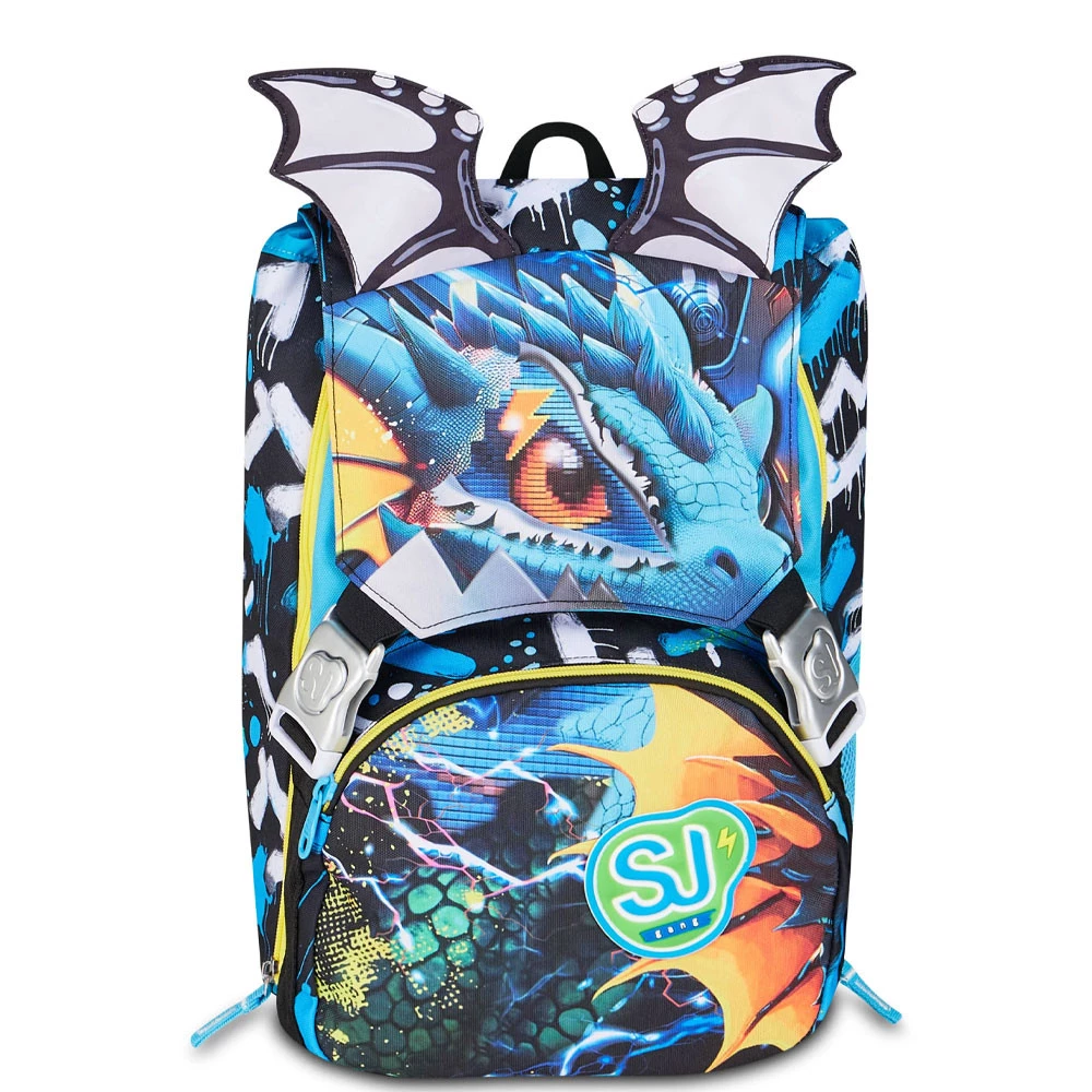 Zaino Estendibile Seven Sj Gang Metal Dragon Bambino Scuola Elementare 24lt